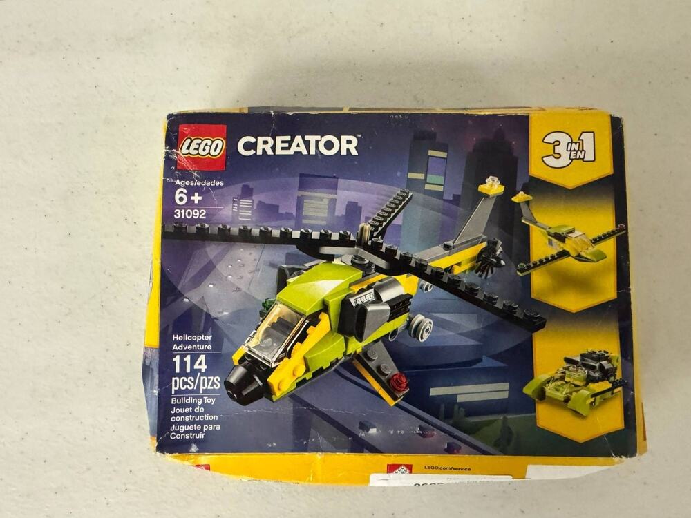 LEGO Creator 31092 Helicopter Adventure 3-in-1 Building Set 114 Pieces Sealed